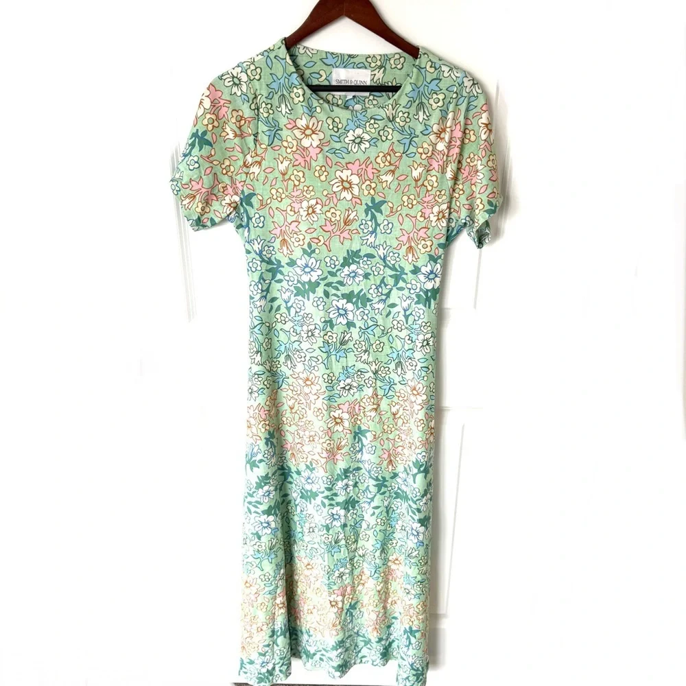 Smith & Quinn The Celine Basil Daisy Dress Size Large - Picture 2 of 8